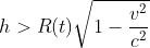 h>R(t)\sqrt{1-\frac{v^2}{c^2}}